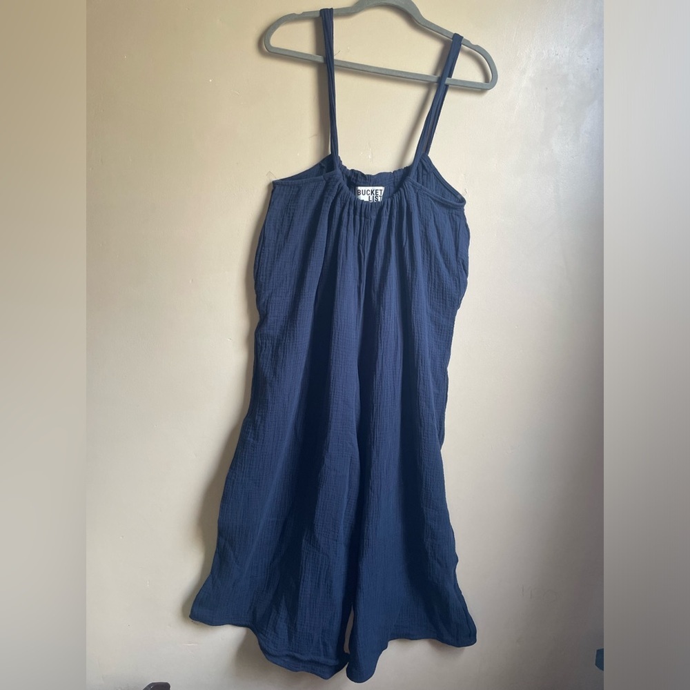 Bucket List Adjustable Romper Jumpsuit Size Xs Ov… - image 1